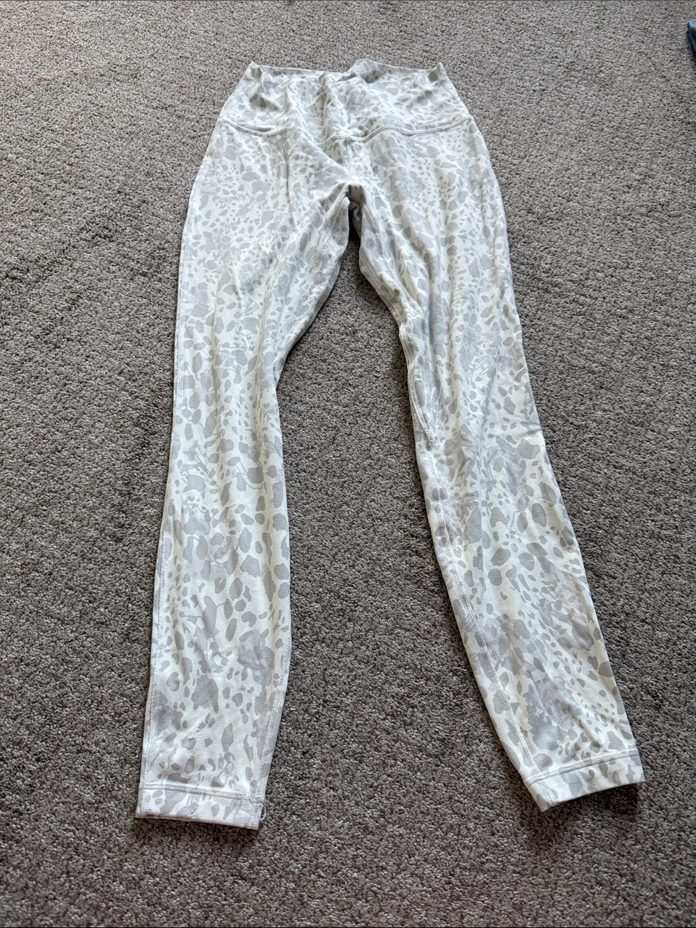 lululemon athletica White Leopard Print Leggings